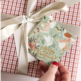 Bespoke Letterpress Christmas small greeting card boxset with 12 festive note cards featuring enchanted holiday designs.