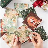 Bespoke Letterpress 12-pack Christmas small greeting card boxset featuring festive designs for holiday notes and greetings.