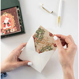 Bespoke Letterpress 12-pack Christmas small greeting card box set featuring festive designs for holiday notes and greetings.