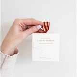 Red and gold foil striped ribbon from Bespoke Letterpress, 10 meters of high-quality decorative ribbon for craft and gift wrapping.