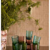 Bonnie and Neil Gem Green glass tumbler with a smooth, rounded design, ideal for dining and beverage enjoyment