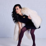 Herringbone Merino Wool Tights by Tightology featuring a stylish herringbone pattern and a snug, comfortable fit.