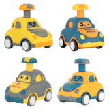 William Valentine Push 'N' Go Car toy with blue body and colorful wheels, designed for young children to push and play.