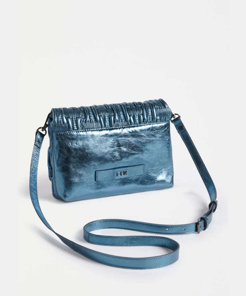 Navy Elk Liska crossbody bag with adjustable strap and sleek design, featuring a compact, stylish accessory for everyday use.