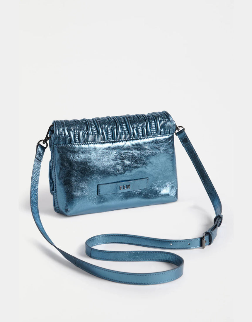 Navy Elk Liska crossbody bag with adjustable strap and sleek design, featuring a compact, stylish accessory for everyday use.