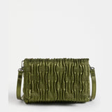 Olive green Elk Liska crossbody bag with adjustable strap and sleek design, featuring a compact and stylish accessory.
