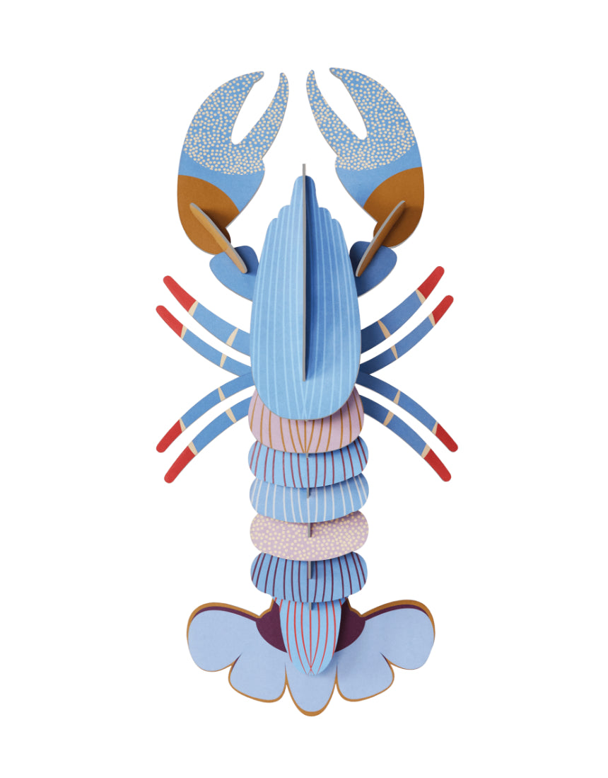 Lavender wall art featuring a lobster design by Studio Roof, A4 size, perfect for modern coastal home decor.