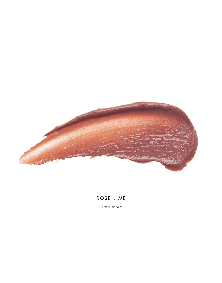 Luk Beautifood Lip Nourish lipstick in Rose Lime shade, with smooth, natural-looking finish and soft, nourishing formula.