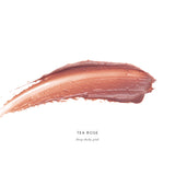 Luk Beautifood Lip Nourish lipstick in Tea Rose showing a sleek tube with soft pink shade and natural packaging design
