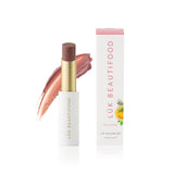 Luk Beautifood Lip Nourish lipstick in Tea Rose, featuring a smooth, natural-looking lipstick shade in elegant packaging.