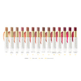 Luk Beautifood Lip Nourish lipstick in Pink Juniper with sleek packaging and the lipstick bullet visible in a close-up shot.