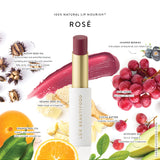 Luk Beautifood Lip Nourish lipstick in Rosé, showing a natural pink shade with smooth, creamy texture.