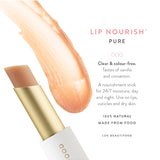 Luk Beautifood Lip Nourish Pure lipstick in shade tiles, showing smooth, natural-looking lipstick with a neutral tone.