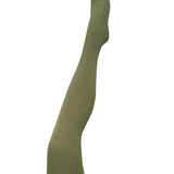 Olive green Luxe Merino Wool Tights by Tightology, close-up of soft, comfortable wool fabric and seamless design.