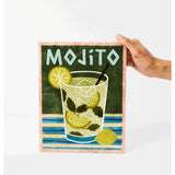 Jones & Co Happy Hour Mojito Tile wall decor featuring a vibrant, colorful mojito cocktail design on ceramic tile.