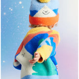Halcyon Nights Mount Wiggly Knit Beanie hat with colorful striped pattern and cozy knit texture.