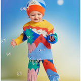 Halcyon Nights Mount Wiggly knit beanie hat in colorful, cozy wool with a playful wiggly pattern.