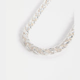 Silver Elk Samman Necklace featuring a sleek design, displayed on a neutral background, highlighting its elegant craftsmanship.