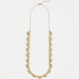Elk Fossen gold necklace featuring a delicate chain and minimalist pendant, stylish jewelry accessory for women.