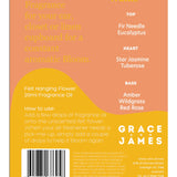 Grace & James Native Wattle Felt Air Freshener with a card design, natural scent, and woven felt material.