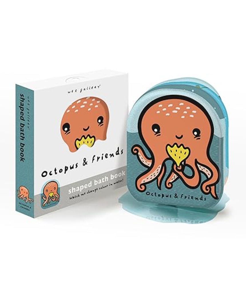 Colorful octopus and friends bath book by Brumby Sunstate showing underwater characters in a waterproof children's book