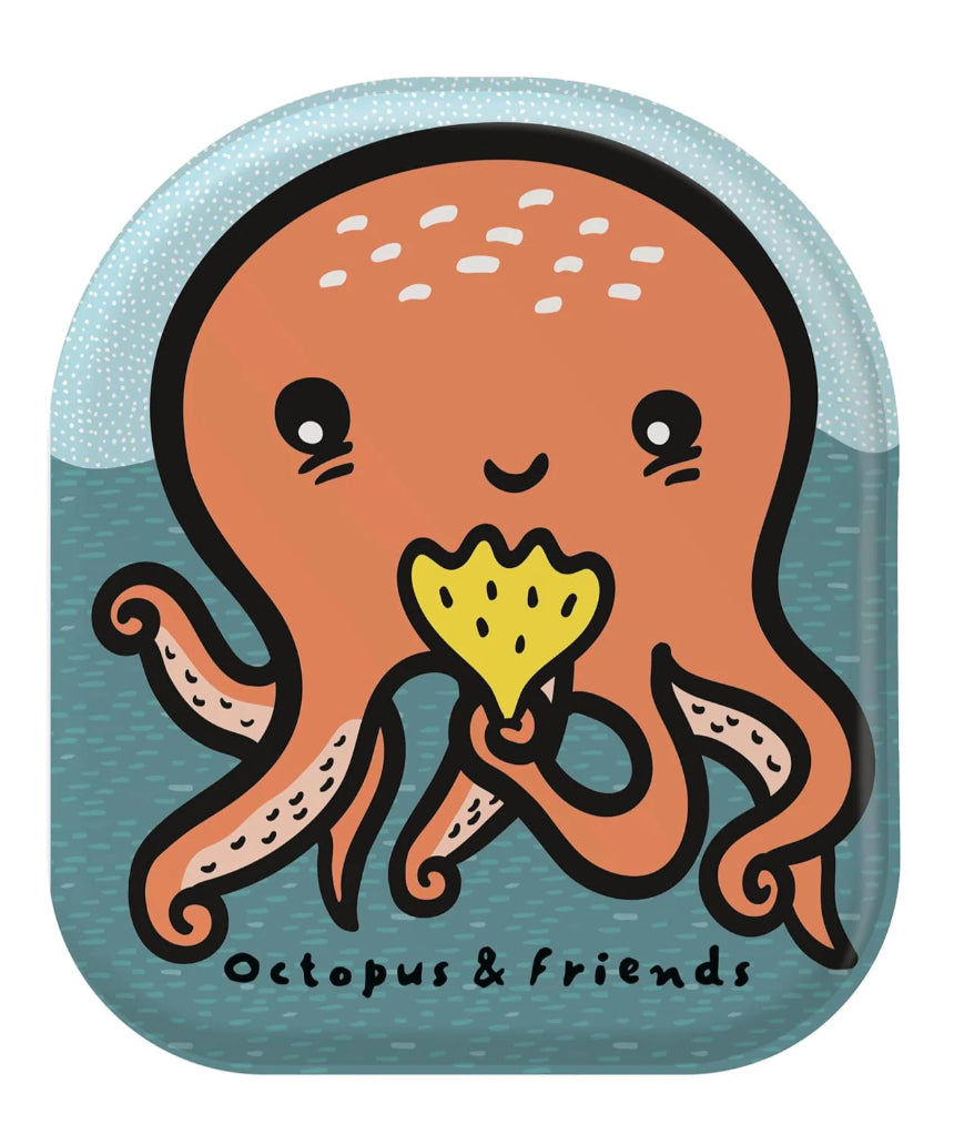 Colorful Octopus and Friends bath book by Brumby Sunstate featuring marine characters and waterproof pages for bath time fun.