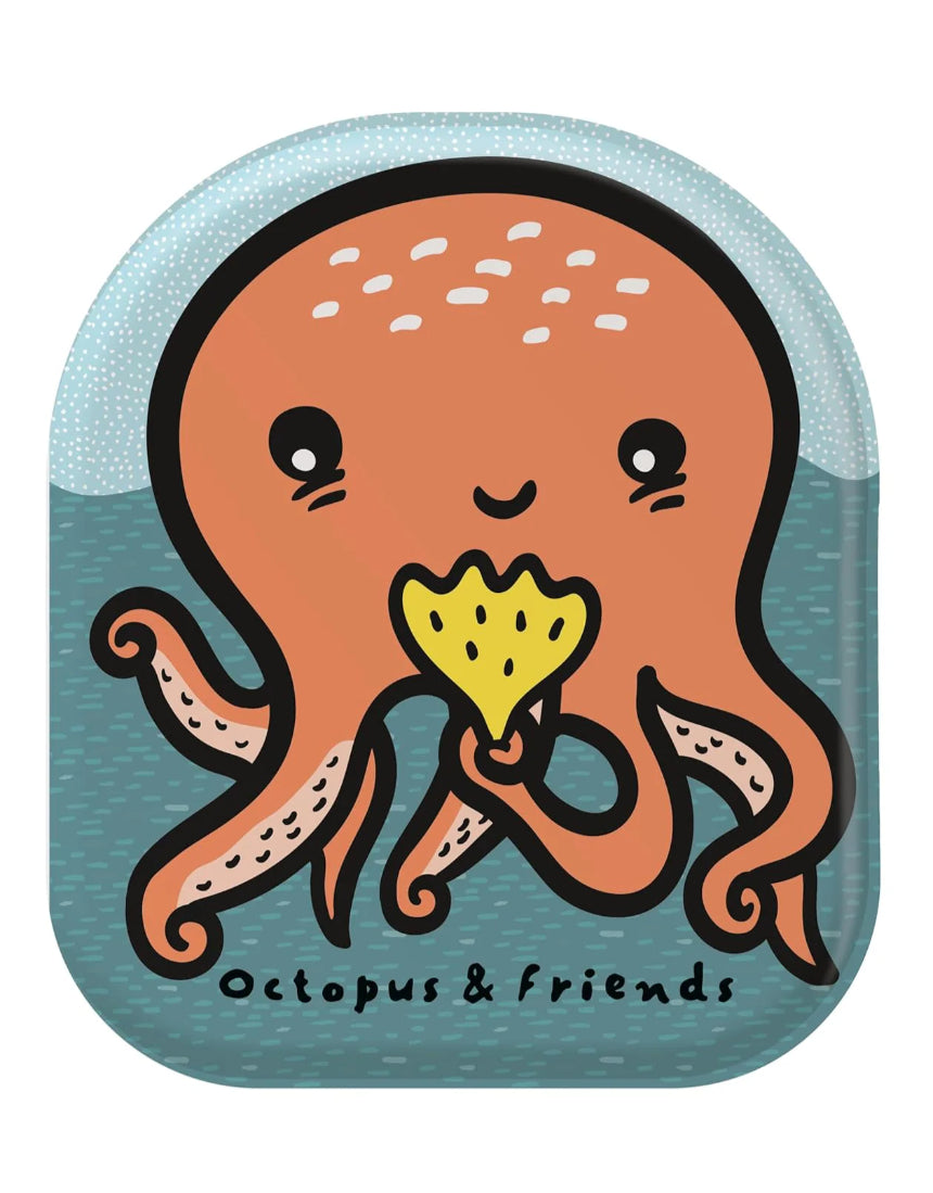 Colorful Octopus and Friends bath book by Brumby Sunstate featuring marine characters and waterproof pages for bath time fun.