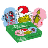 William Valentine The Grinch-shaped playing cards featuring a festive green Grinch design on the card backs and face cards.