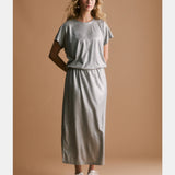 Elk Maail Skirt in soft fabric, high waist design with a flowy silhouette, shown in a neutral color.