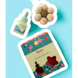 Grace & James Peony, Iris, and Lotus felt air freshener featuring floral designs and soft pastel colors.