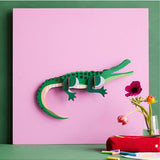 Tall crocodile wall art print by Studio Roof, jungle animal decor in A4 size, perfect for nature-inspired wall decor.
