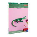 Tall crocodile wall art print from Studio Roof, jungle-themed wall decor in A4 size, featuring a detailed crocodile illustration.