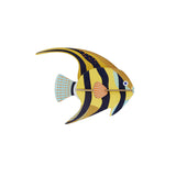 Studio Roof wall art featuring a colorful angelfish illustration, perfect as ocean-inspired decor for any space.