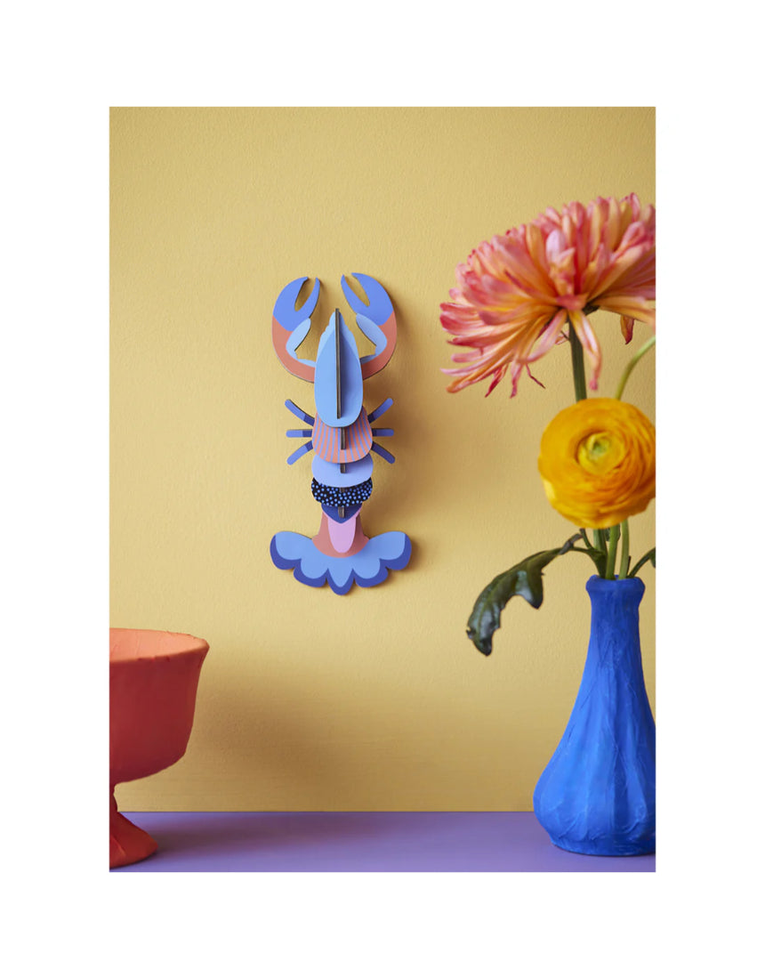 Studio Roof wall decor featuring a vibrant lobster illustration, perfect for marine-themed room decoration.