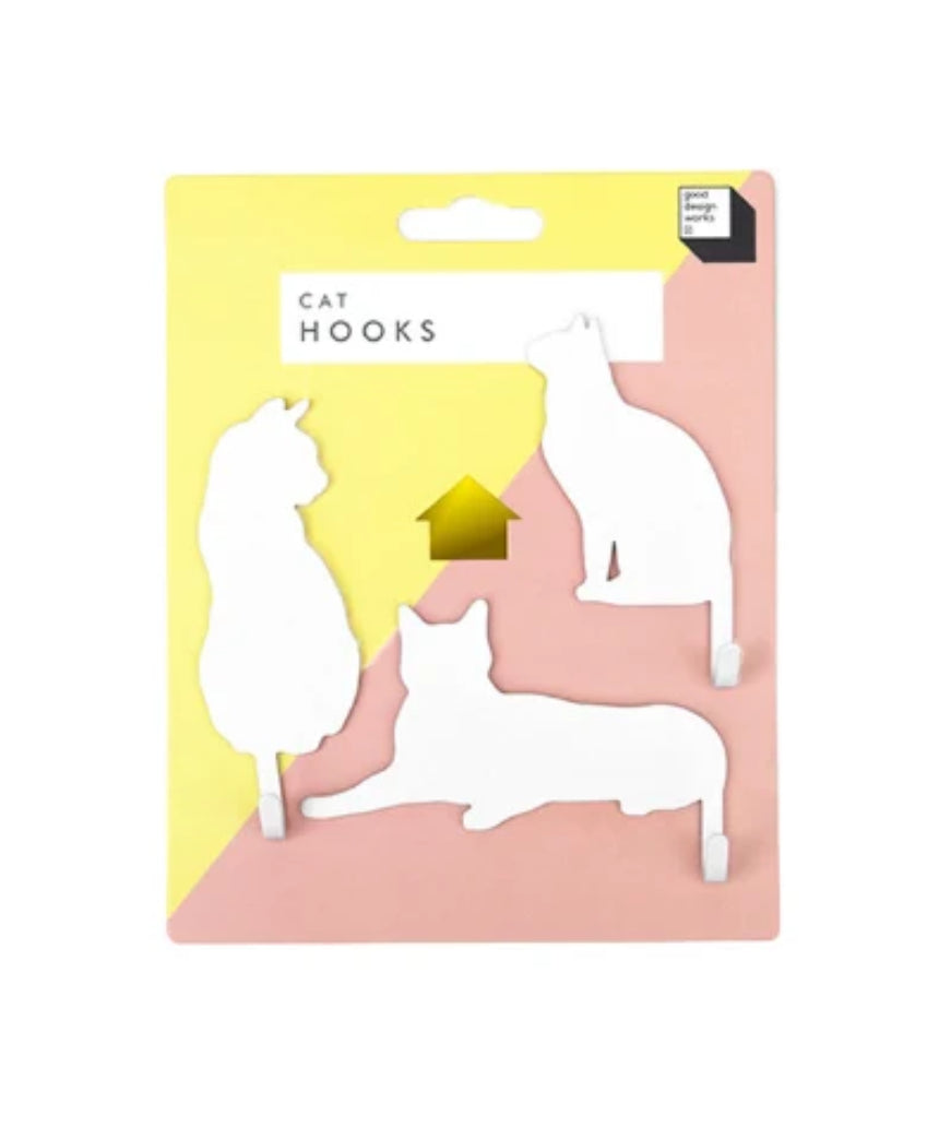 Suck UK Hooks Cat wall hooks featuring a playful cat design, made of durable material, perfect for hanging keys or accessories.