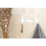 Suck UK Hooks Cat wall hook featuring a playful cat design, made of metal with a sleek finish for hanging items.