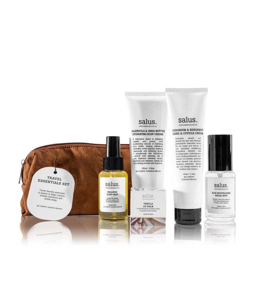 Say It Sister Salus travel essentials set with toiletries and accessories for on-the-go convenience
