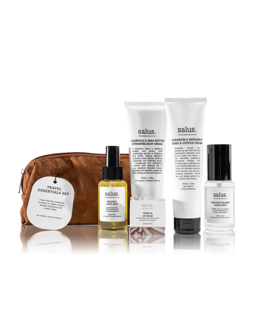 Say It Sister Salus travel essentials set with toiletries and accessories for on-the-go convenience