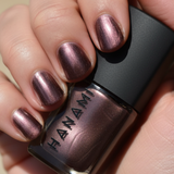 Hanami Cosmetics Hanami brown nail polish bottle with a glossy finish and elegant label design.
