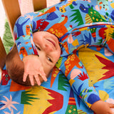 Kip & Co Dinosaur Roar Organic Long Sleeve Zip Romper