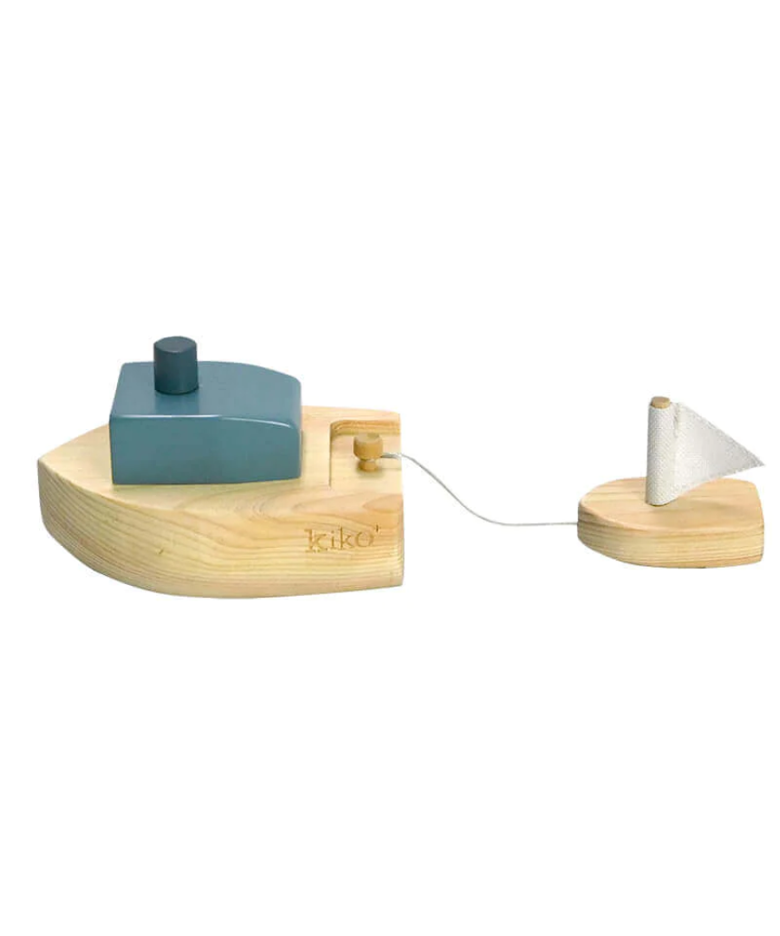 Blue Ofune wind-up boat toy for kids by Axis Toys, featuring a colorful and playful design perfect for children's bath or playtime.