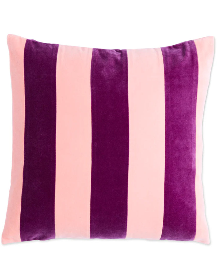 Kip & Co Plum Jam Velvet Cushion featuring a plush purple velvet fabric with a soft, textured surface.
