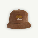 Banabae Rad Dad Cord Cap in tan with adjustable strap and curved brim, casual accessory for outdoor wear.