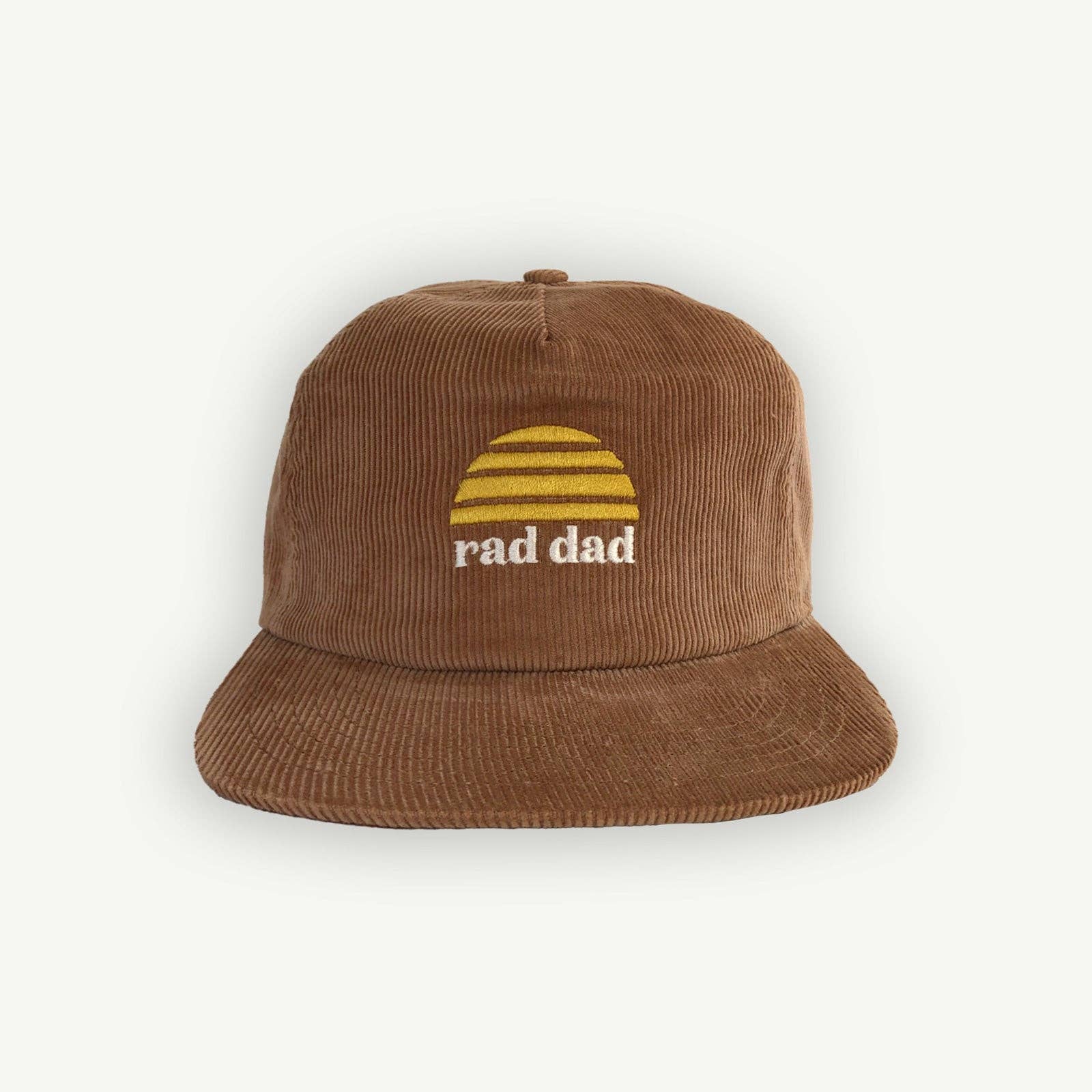 Banabae Rad Dad Cord Cap in tan with adjustable strap and curved brim, casual accessory for outdoor wear.