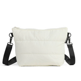 Ecru Crossbody Bag by Base with Cloud Stash design, featuring a sleek, compact style and adjustable strap for everyday use.
