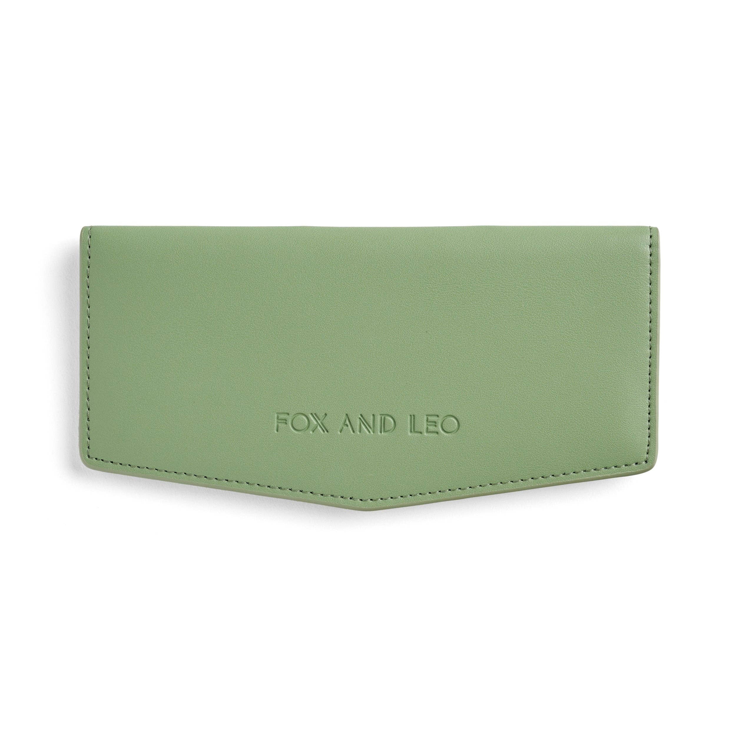 Fox & Leo The Swallet in sage, a stylish bag with textured fabric and adjustable strap, displayed on a neutral background.