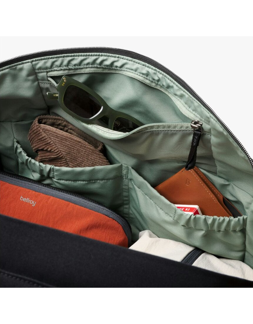 Bellroy Classic Duffel 35L in black, a spacious carry-on duffel bag with durable fabric and sleek design.