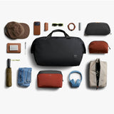 Bellroy Classic Duffel 35L black bag with sturdy handles and spacious main compartment for travel and daily use.