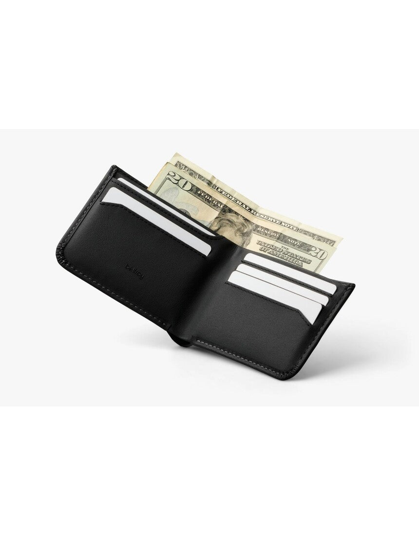 Bellroy Hide & Seek LO INNOVERA™ Edition black wallet with multiple card slots and sleek leather design.