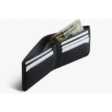 Black Bellroy Hide & Seek LO INNOVERA™ Edition wallet with sleek design and multiple card slots, displayed on a neutral background.